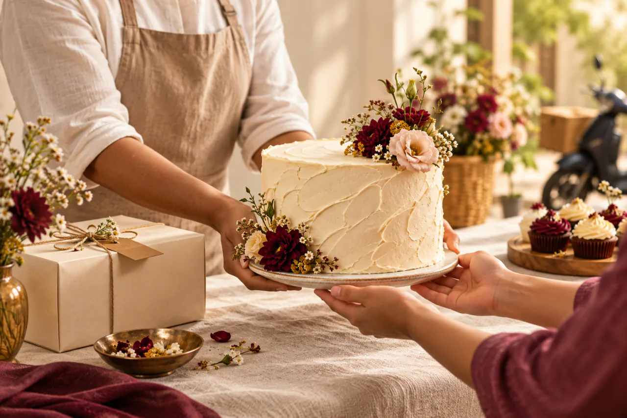 Contact section for Batticaloa Cake Shop, a local shop business in Batticaloa.
